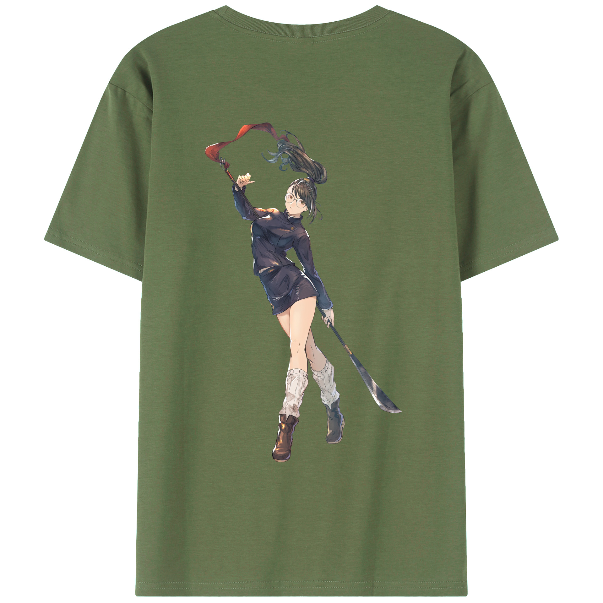（画像用） 呪術廻戦 Jujutsu Kaisen 綿100％ メンズ半袖Tシャツ（バックプリント） 通気性
